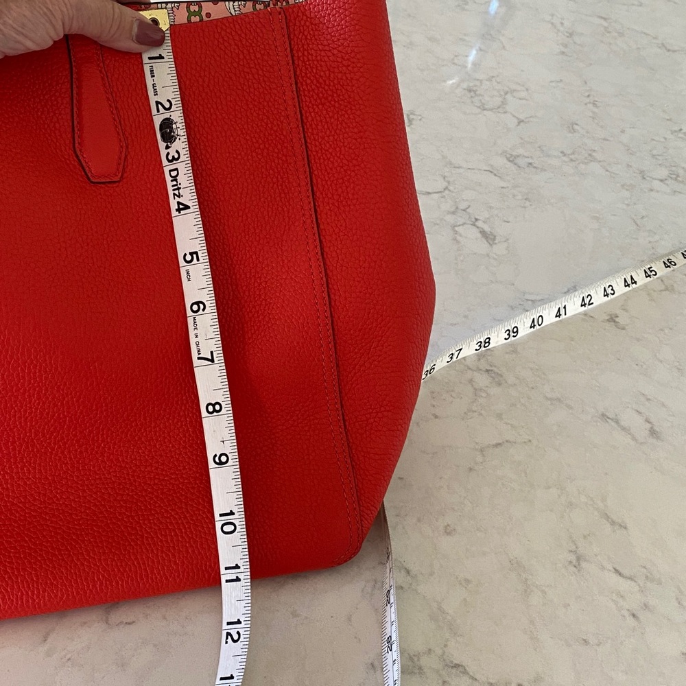 Tory Burch Blake Tote Red/Orange - Picture 10 of 11